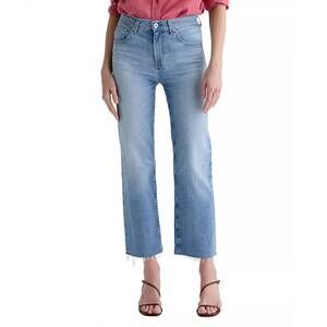 NEW AG JEANS brinley mid rise straight crop jeans in fiction